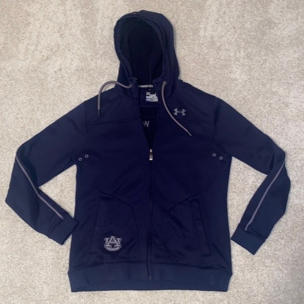 Auburn Tigers Under Armour Cold Gear Fleece Lined Zip-Up Hoodie